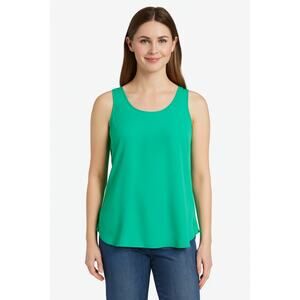 Double Zero Women’s Sleeveless Blouse Lace Back Button Detail Size Large